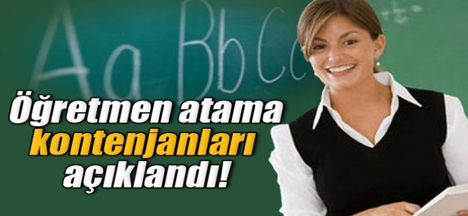 Öğretmen Atama Kontenjanları Açıklandı